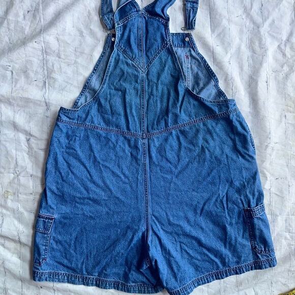 RARE Vintage Women’s Size 18/20 Jerry Leigh Maxine Denim Bib Overalls Shorts - Picture 6 of 8
